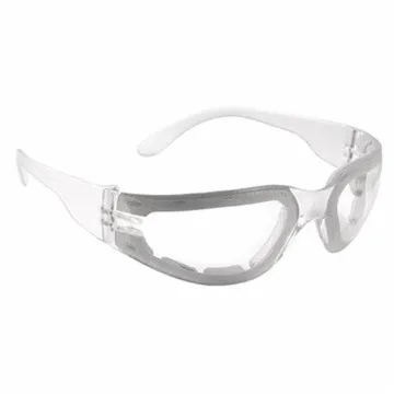 Radians® MRF111ID Mirage™ Foam Safety Eyewear, Anti-Fog/Impact-Resistant, Clear Lens, Full-Frame Frame, Polycarbonate/Foam Lined Frame, ANSI Z87.1+