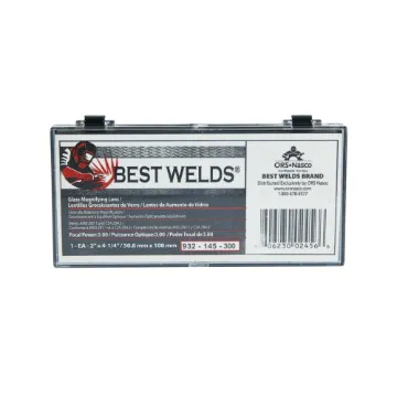 Best Welds® 932-145-300 Rectangular Magnifier Plate, Clear, Glass, 2 in W