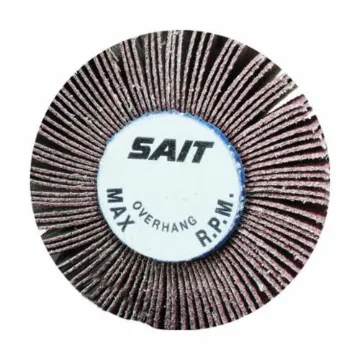 SAIT® 70054 2A Premium Coated Flap Wheel, 2 in Dia, 1 in W Face, 1/4 in Dia Shank, 240 Grit, Very Fine Grade, Aluminum Oxide Abrasive