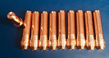 Bernard T-045 Centerfire T Contact Tip Brass Contact Tips, For Use With BTB Series MIG Gun, Copper