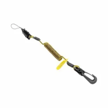3M DBI-SALA Fall Protection 7100239799 Python Safety® Clip2Loop Clip to Loop Coil Tether, 2 lb Load, 34 in L, Ballistic Nylon Line, Clip and Loop Harness Connection Hook