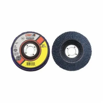 CGW® 53024 Contaminant-Free Premium Regular Coated Abrasive Flap Disc, 6 in Dia, 7/8 in Center Hole, 60 Grit, Medium Grade, Z3® Zirconia Alumina Abrasive, Type 29 Conical Disc