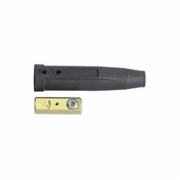 Tweco® 94251220 MPC Clamshell Female Half Welding Cable Connector, 1/0 AWG, 2/0 AWG, 3/0 AWG, 200 A, Ball Point, JACKSON UBF-3, Black