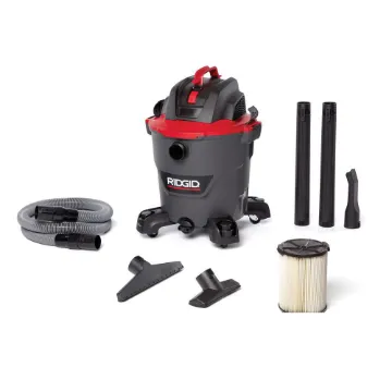 RIDGID  62703 Wet/Dry Vacuum, 10 A, 12 gal Tank, 5 hp Power Rating, 120 V AC