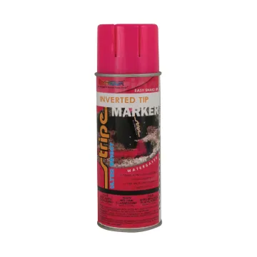 Seymour® 16-679 Stripe® Inverted Tip Water Base Spray Paint, 16 oz Container, Aerosal Spray Form, Fluorescent Hot Pink, 500 linear ft Coverage