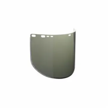 JACKSON SAFETY® 29090 F30 D Shape Bound Face Shield Window, Dark Green, Acetate, 9 in H x 15-1/2 in W x 0.04 in THK Visor, For Use With Headgear and Hard Hat Interchange System, ANSI Z87.1, CSA Z94.3
