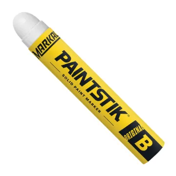 Markal® 080220 B® Paintstik® Solid Paint Crayon, 11/16 in Round Tip, White