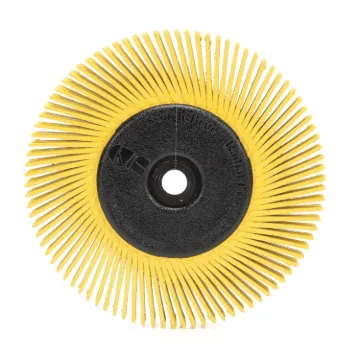 Scotch-Brite™ 7100138291 Brush, 6 in Dia Brush, 1/2 in W Face, 1 in Arbor Hole, 80 Grit, Medium Grade, Ceramic Fill