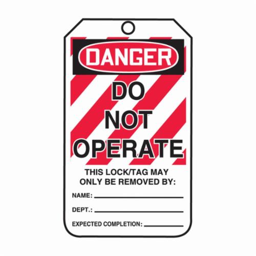 . Accuform® MLT400CTP Lockout Safety Tag, 5-3/4 in H x 3-1/4 in W ...