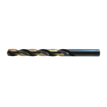 Nitro® 400N112 Type B Heavy Duty Jobber Length Drill Bit, 3/16 in Drill - Fraction, 0.1875 in Drill - Decimal Inch, 135 deg Point, HSS, Black/Gold