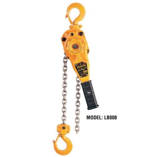Picture of HARRINGTON L5LB010-10 Heavy Duty Lever Chain Hoist, 1 ton Load, 10 ft H Lifting, 72 lb Rated, 1.1 in Hook Opening