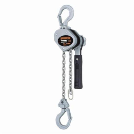 Picture of HARRINGTON LX003-10 Mini Lever Chain Hoist, 0.25 ton Load, 10 ft H Lifting, 40 lb Rated, 11 ft L Chain, 51/64 in Hook Opening