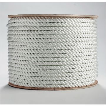 Picture of Erin Rope TWN080600 3-Strand Twisted Rope, 1/4 in Dia x 600 ft L, White, Nylon