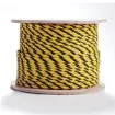 Picture of Erin Rope TWPYYB100600 3-Strand Premium Twisted Barrier Rope, 5/16 in Dia x 600 ft L, Yellow/Black, Polypropylene, 130 lb Load