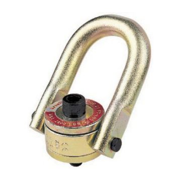 Picture of Crosby® 1016909 HR-125 Swivel Hoist Ring, 2500 lb Load, 180 deg Pivot, 360 deg Swivel, 0.69 in Bail, 1/2-13 UNC Thread