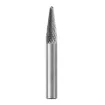 Picture of SGS Pro® 15178 Universal SL Imperial Carbide Burr, Radius End, Taper Head, 1/4 in Dia Head, 5/8 in L of Cut, 2 in OAL, Double Cut