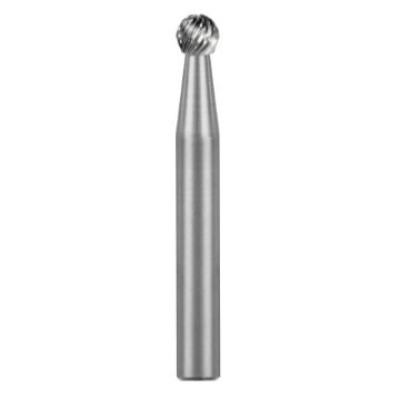 Picture of SGS Pro® 12453 Universal SD Imperial Carbide Burr, Radius End, Ball Head, 1/4 in Dia Head, 7/32 in L of Cut, 2 in OAL, Double Cut