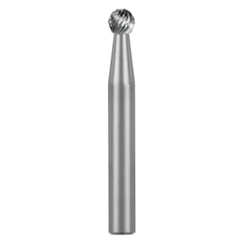 Picture of SGS Pro® 12453 Universal SD Imperial Carbide Burr, Radius End, Ball Head, 1/4 in Dia Head, 7/32 in L of Cut, 2 in OAL, Double Cut