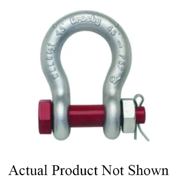 Crosby® 1018623 Anchor Shackle, 17 ton Load, 1-1/2 in, 1.63 in Dia Screw Pin, Self-Colored