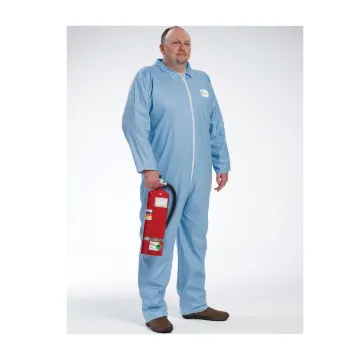 PIP® 3100/2XL Disposable Flame Resistant Coverall, 2XL, Blue, Polyester/Wood Pulp, 29.1 in Chest, 30.3 in L Inseam