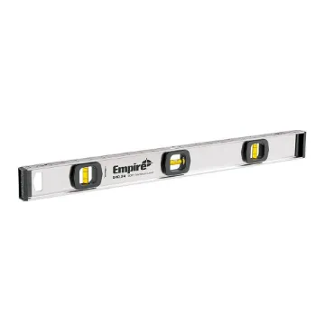 Empire® 540-24 Tradesman's I-Beam Level, 24 in L, 3 Vials, Aluminum, (1) Level/(2) Plumb Vial Position, 0.001 in Accuracy
