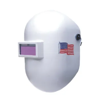 Fibre-Metal® by Honeywell 110WH Pipeliner® Passive Welding Helmet, 10 Lens Shade, White, 2 x 4-1/4 in Viewing Area, Fiberglass, Specifications Met: ANSI Specified, CSA Certified