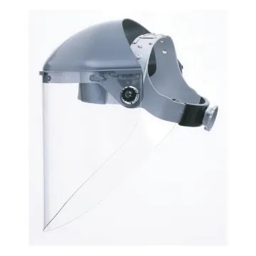 North® by Honeywell F500-H5 Extended View Heavy Duty Face Shield Headgear, Gray, Noryl®, For Use With Faceshield Visors, Ratchet Suspension Adjustment