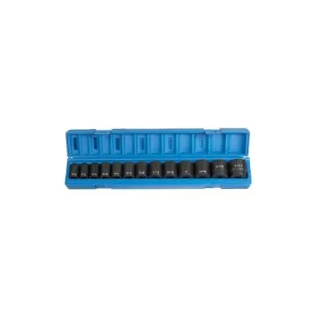 GP® 1312 Standard Length Socket Set, 6 Points, 1/2 in Drive, 13 Pieces, Included Socket Size: 7/16 to 1-1/4 in, Molded Storage Case Container