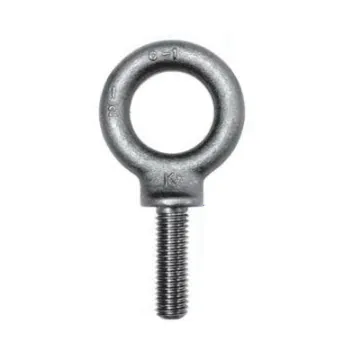 KEN FORGING K2022 Fully Threaded Shoulder Pattern Eye Bolt, 5/16-18, 1-1/8 in L Shank, Drop Forged Carbon Steel, Self-Colored