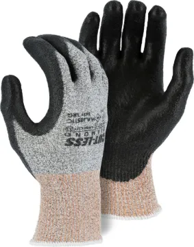 Majestic Glove 3437/XXL Cut Resistant Gloves, 2XL, Polyurethane Coating, Dyneema®/Nylon/Spandex®, Knit Wrist Cuff, Resists: Abrasion, Cut, Puncture and Tear, ANSI Cut-Resistance Level: A3