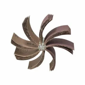 Merit® 08834154173 B-830 Solid Flap Bore Polisher, 1-1/2 in ID x 6-3/4 in OD Dia, P80 Grit, Aluminum Oxide Abrasive