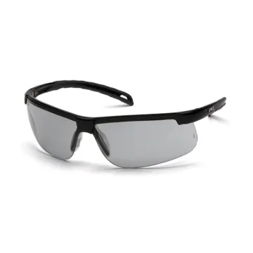 Pyramex® SB8625DTM Safety Glasses, H2MAX Anti-Fog/Anti-Scratch, Light Gray Lens, Half-Frame Frame, Black, Polycarbonate Frame, ANSI Z87.1, CAN/CSA Z94.3-15