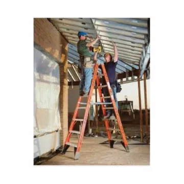 WERNER® T7406 T7400 Type IAA Step Ladder, 6 ft H Ladder, 375 lb Load, 5 Steps, Fiberglass, A14.5