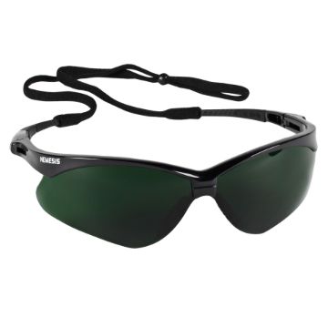 Picture of KleenGuard™ 25671 V30 Nemesis® Lightweight Safety Glasses With Neck Cord, Anti-Fog, UV Shade 5.0 IR Lens, Wrap Around Frame, Black, Nylon Frame, Polycarbonate Lens, ANSI Z87.1-2010, CSA Certified