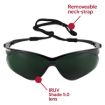 Picture of KleenGuard™ 25671 V30 Nemesis® Lightweight Safety Glasses With Neck Cord, Anti-Fog, UV Shade 5.0 IR Lens, Wrap Around Frame, Black, Nylon Frame, Polycarbonate Lens, ANSI Z87.1-2010, CSA Certified