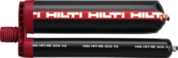 HILTI 2123401 Epoxy, 330 mL Cartridge, Red, 8 hrs Curing