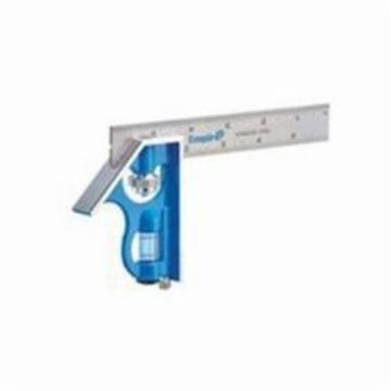 Empire® E255 Fast Adjustment Combination Square, 6 in L, 1/32 in Graduation, 6 in Tongue, Stainless Steel