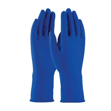 PIP® 2550/L Heavy Weight Disposable Gloves, L, Latex, Blue, 11-5/8 in L, Non-Powdered, Textured, 14 mil THK, Application Type: Exam/Medical Grade, Ambidextrous Hand