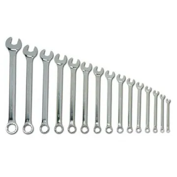 Williams  JHWWS1172SCA SUPERCOMBO  Combination Wrench Set, 15 Pieces, 5/16 to 1-1/4 in, Satin Chrome