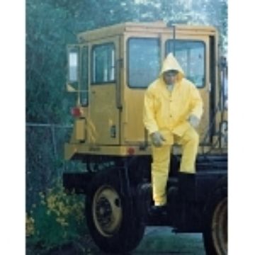 Picture of MCR Safety 3003X3 Wizard Cyclone 3003 3-Piece Rainwear suit, Unisex, 3XL, Yellow, Nylon/PVC, 54 in Waist, 31-1/2 in L Inseam, Detachable Hood