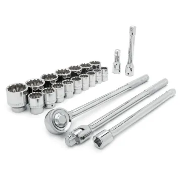 Crescent® CTK21SAEN Imperial Mechanic's Tool Set, Blow Molded Case Tool Storage, 3/4 in Drive, 12-Point, 21 Pieces, Crestoloy® Alloy Steel, ANSI/ASME Specified