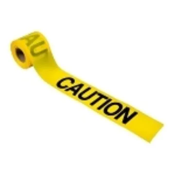 C.H.Hanson® 16100 Standard Grade Barricade Safety Tape, Yellow/Black, 300 ft L x 3 in W, CAUTION Legend, Polyethylene