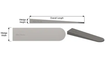 Ajax 887 Stock Wedge Steel Stock Wedge, 12 in L x 1-3/4 in W x 1-3/4 in H