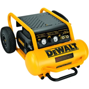 DeWALT® D55146 Heavy Duty Portable Electric Air Compressor, 4.9 cfm Flow Rate, 1.6 hp, 100 psi Pressure, 4.5 gal Hot Dog Tank