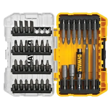 DeWALT® DW2163 Standard Screwdriver Bit Set With Small ToughCase® System, 37 Pieces, 1/4 in Hex Shank, Steel