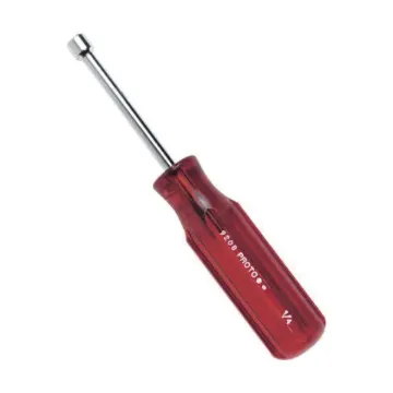 Proto® J9210 Nut Driver, 5/16 in, Round/Solid Shank, Orange Fluted Handle, ANSI B107.12, ASME B107.110-2012, Federal GGG-W-657C, Polished Chrome