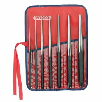 Proto® J96A Drift Punch Set, Drift Style, 3/32 to 1/2 in Punch, 7 Punches, 7 Pieces