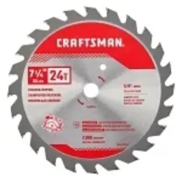Craftsman® CMAS272524 Saw Blade, 7.3 in Dia, Steel Blade, 24 Teeth