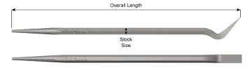 Ajax 687 Pry Bar Goose Neck Fit Up Bar, 48 in OAL