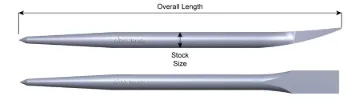 Ajax 9130-PL Pry Bar Plated Pry Bar, 30 in OAL